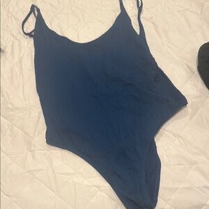 Elegant Blue Women's One Piece Swimsuit